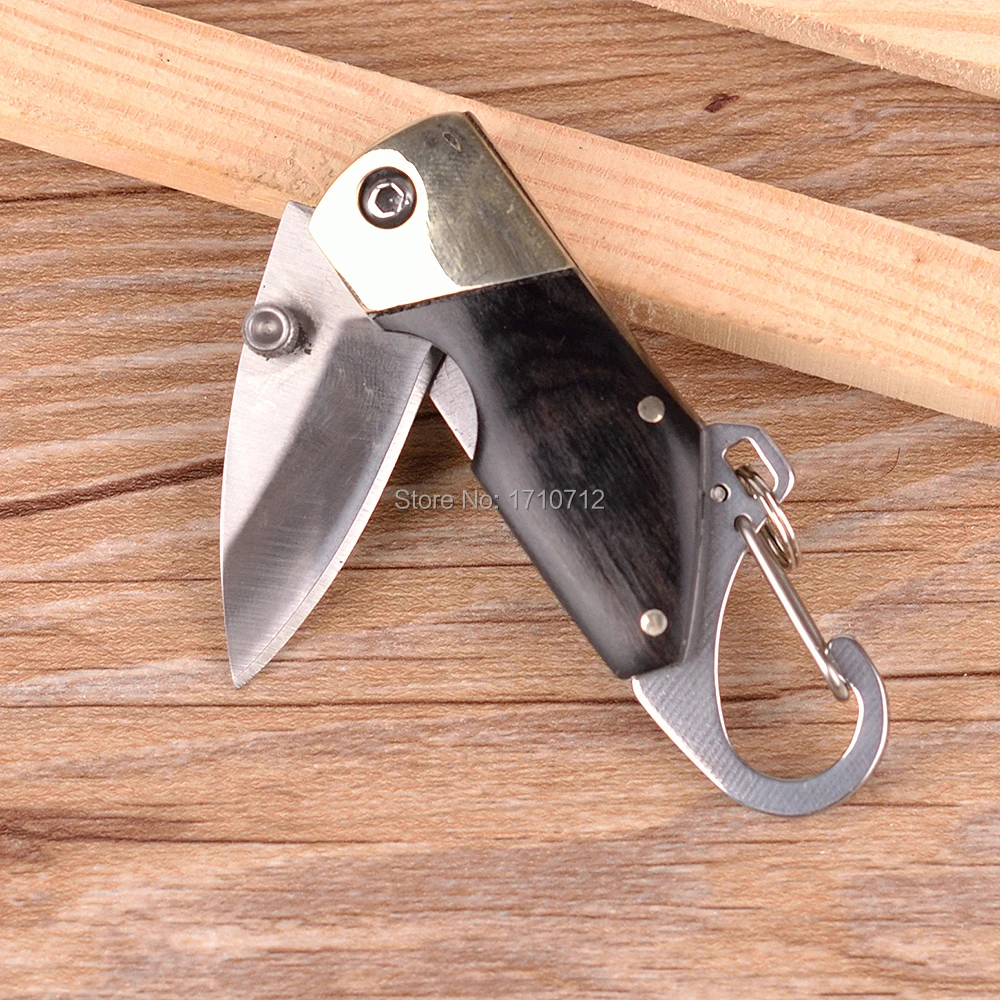 Small buckle knife QQ 3Cr13 blade Copper head Wood Handle pocket gift Free shipping Folding Pocket Hunting Knives | Инструменты
