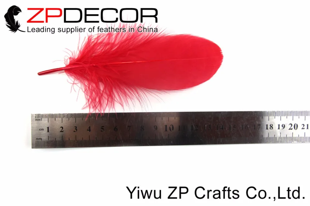 ZPDECOR Feather Factory Direct 200pcs/lot Fluffy Red Goose Coquille Loose Feathers Wholesale Bulk DIY Handmade | Дом и сад