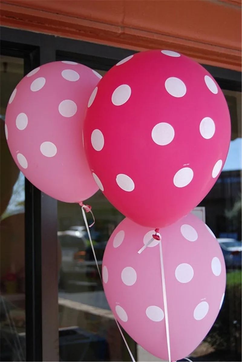 20 шт в шарики горошек Baby Shower воздушных шаров из латекса волновой точки Globos Микки и