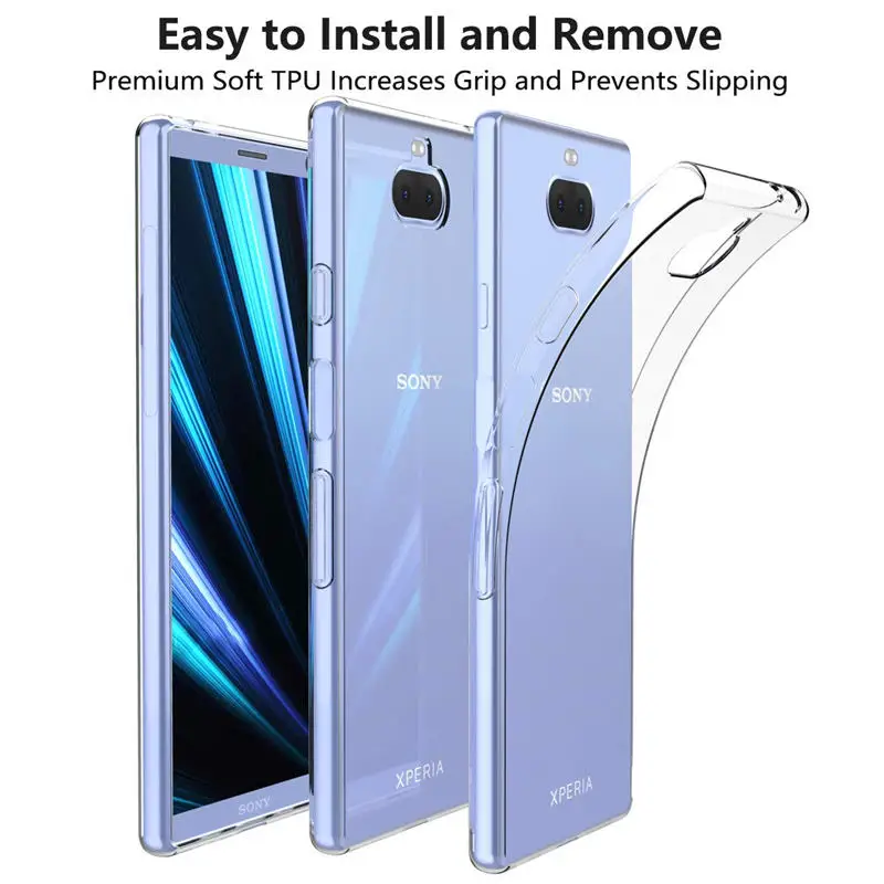Для sony Xperia 10 силиконовый прозрачный Футляр задняя крышка чехол для телефона для sony Xperia 10 плюс Xperia10 I3113 I4113 I4193 I3123 6,0