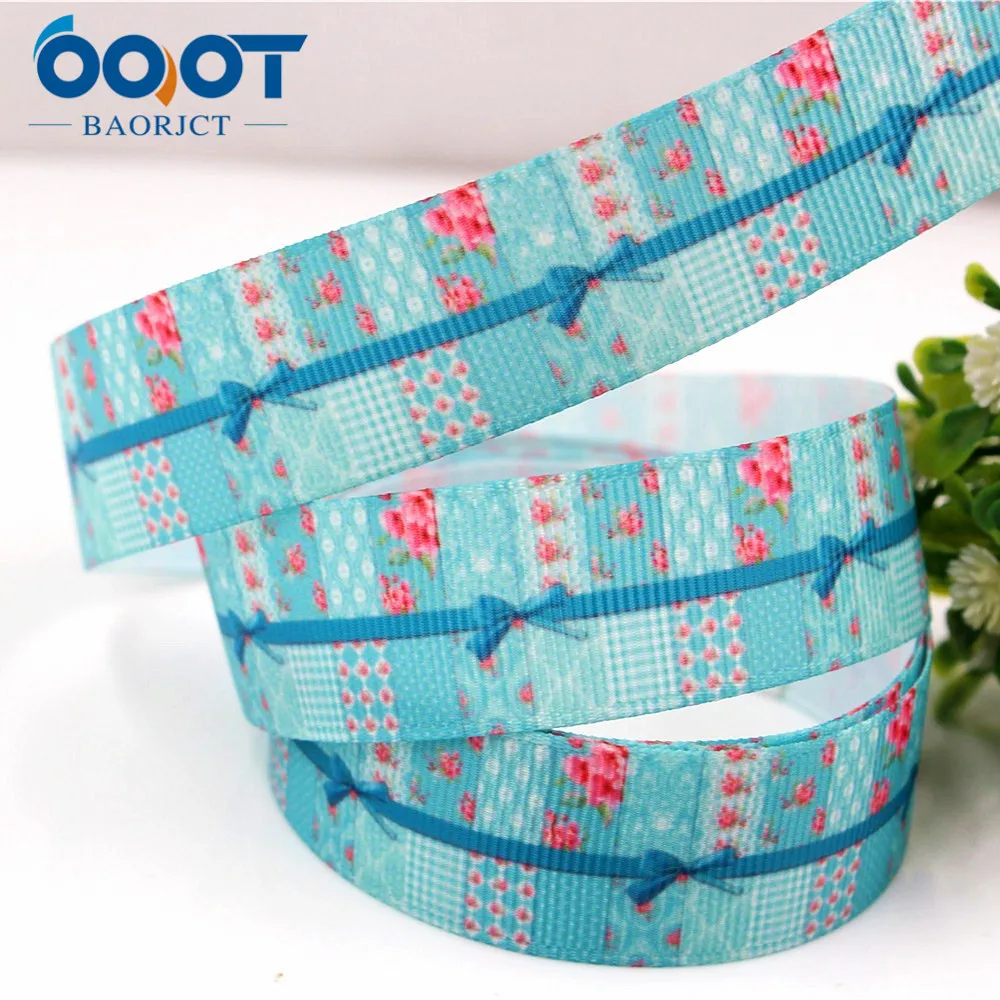 OOOT BAORJCT 175231 22 мм Цветочная серия печатная корсажная лента DIY Ручная работа