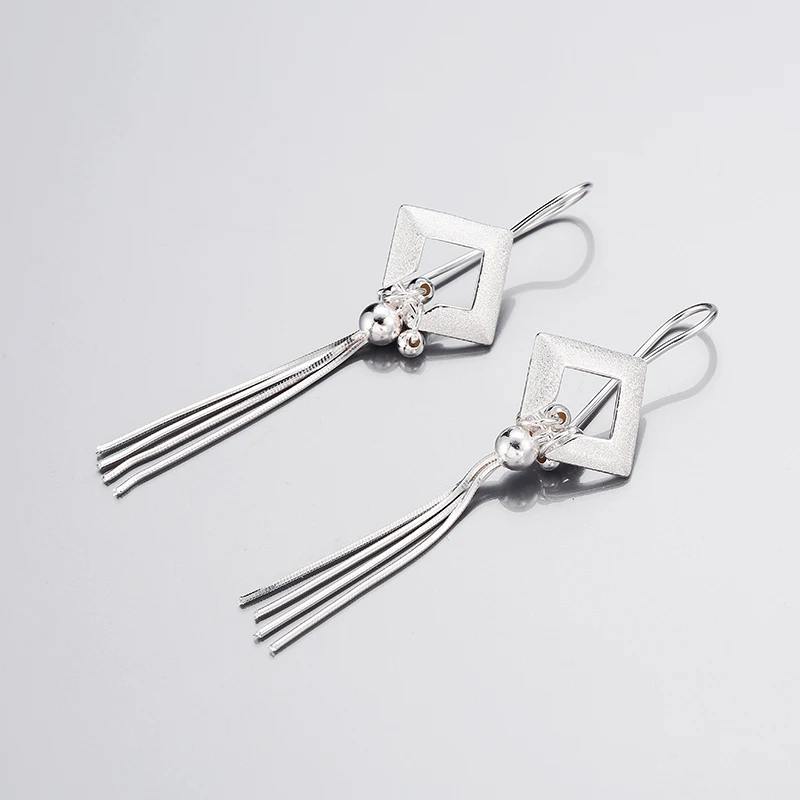 2018 Rushed Party Earings Offer Trendy Brinco Aretes Oorbellen Concho Jewelry 925 Sterling Square Shape Drop Earrings For Women | Украшения