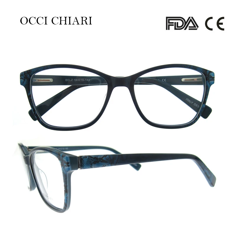 C3 OCCI CHIARI, высокое качество, модные очки, унисекс, фирменный дизайн, очки, оправа, Змеиный узор, W-ZELA - Цвет оправы: C3