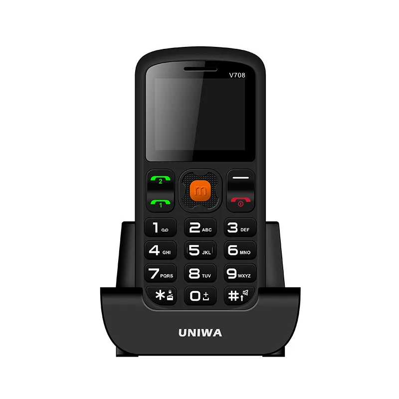 UNIWA V708 старика мобильного телефона Dual SIM карты зарядное устройство для 2G GSM