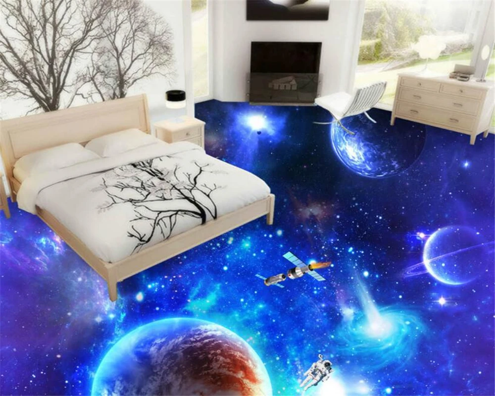 3D напольная плитка для спальни ванной комнаты ПВХ Нескользящие наклейки пола