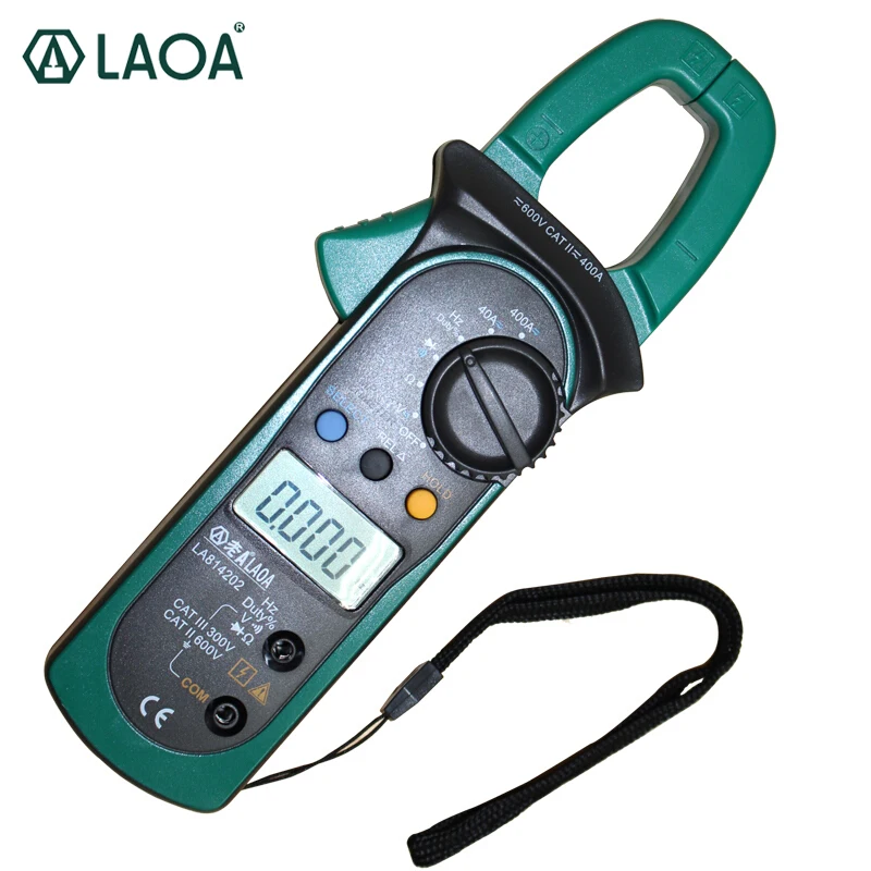 LAOA Digital AC/DC Multimeter Auto-Range 3-3/4 AC/DC Testing Voltage Professional Digital Clamp Multimeter