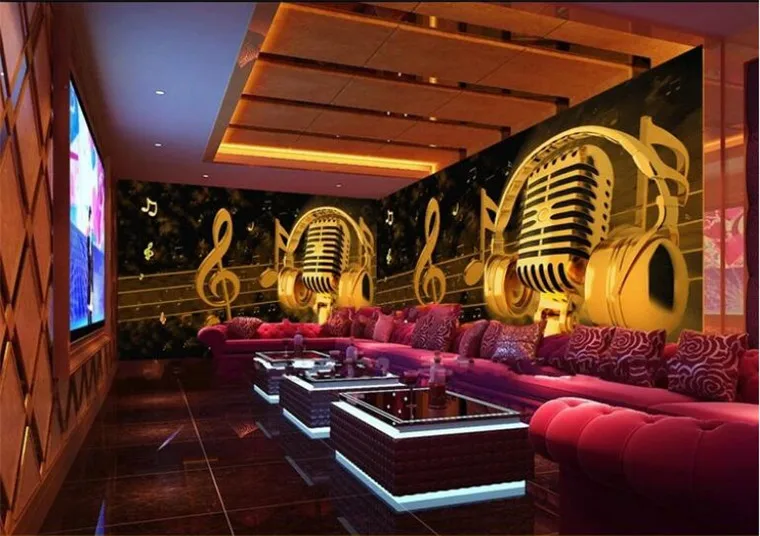 КТВ бар росписи Светоотражающие покрытия стен обои водонепроницаемый