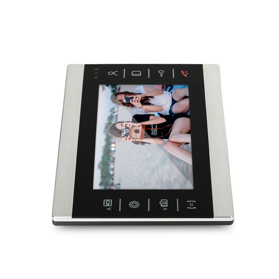 Dragonsview 7 inch video door phone doorbell intercom kit Intercom 6 Monitors 1 Outdoor Station Waterproof DayNight View Record |