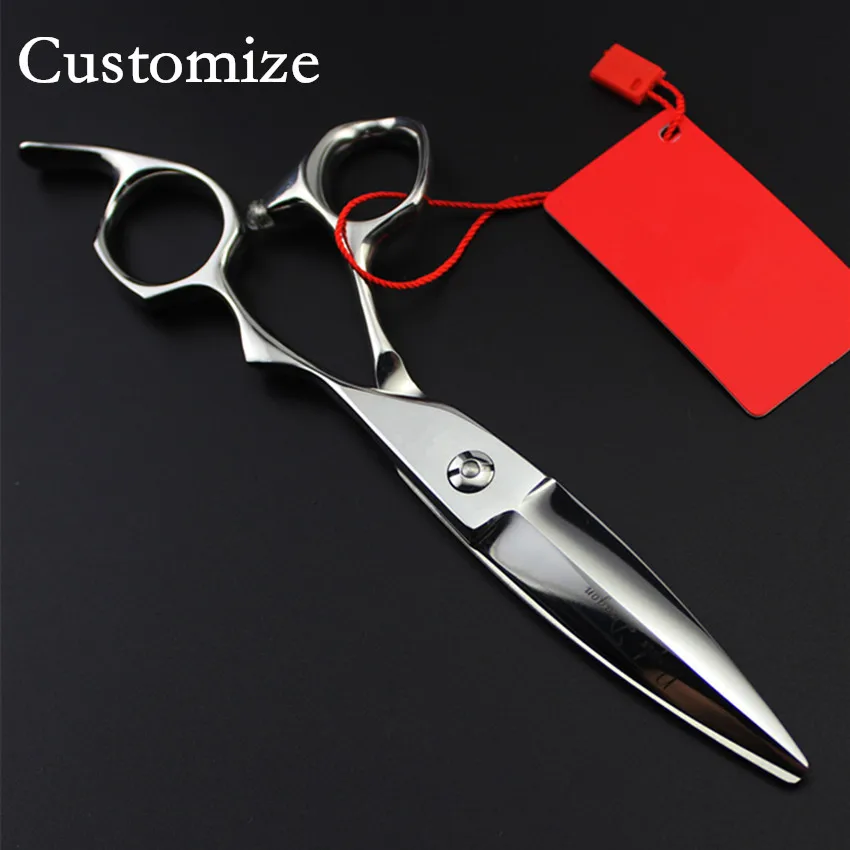 

Customize New Upscale Germany 440c 6 inch Willow cut hair scissors cutting barber tools makas hot shears hairdressing scissors