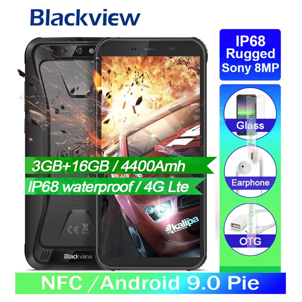 Blackview BV5500 pro IP68 Водонепроницаемый 3 ГБ + 16 Гб 5 &quotэкран 4G мобильный телефон 4400 мАч