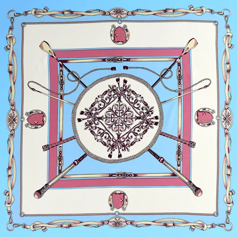

Foulard Women Print Square Scarves Accessories Luxury Brand Wraps Shawls Silk Bag Decorative Multi-functional Head Scarf