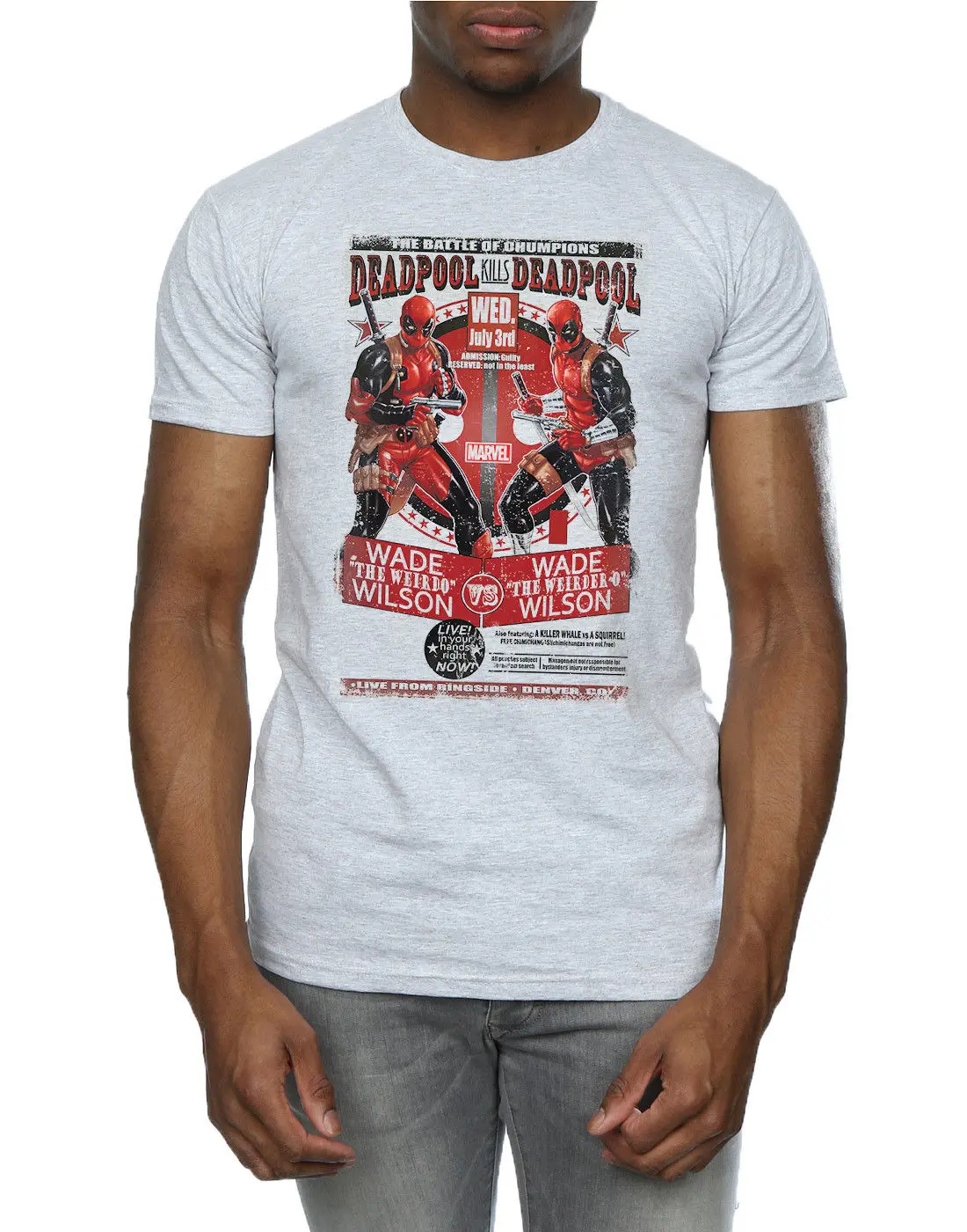 Мужская футболка Marvel Deadpool Kills Дэдпул T Shits с коротким рукавом повседневная