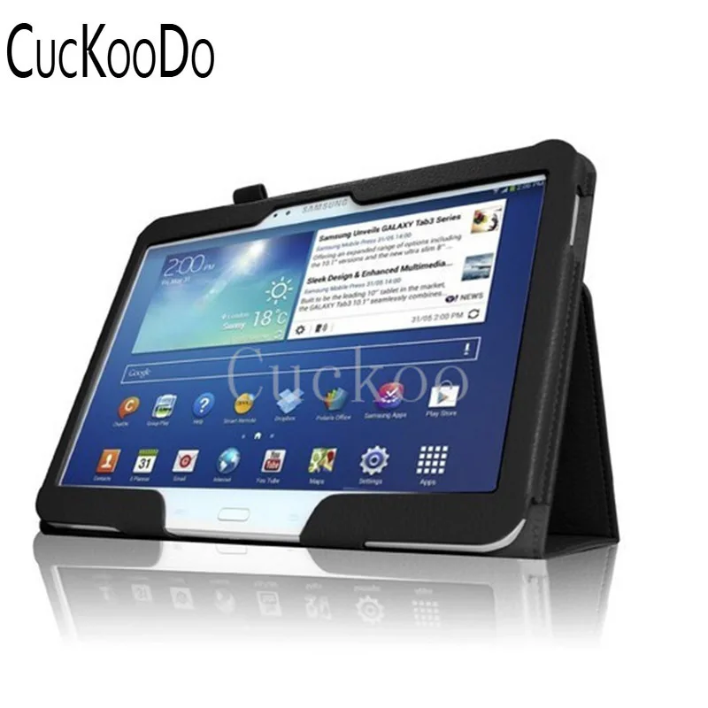 CucKooDo Folio тонкий кожаный чехол для Samsung Galaxy Tab 3 P5200 10 1 дюймов планшет Авто