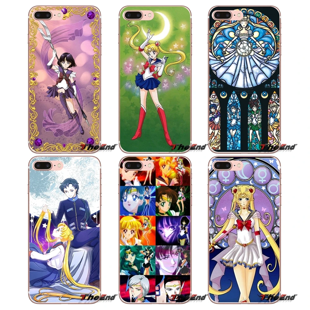 Sailor Moon Girl для Samsung Galaxy S2 S3 S4 S5 MINI S6 S7 edge S8 S9 Plus Note 2 3 4 5 8 Coque Fundas Чехлы мобильных