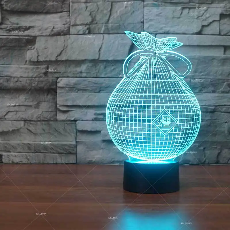 Fukuo сумка моделирование 3d настольная лампа детский светодиодный ночник