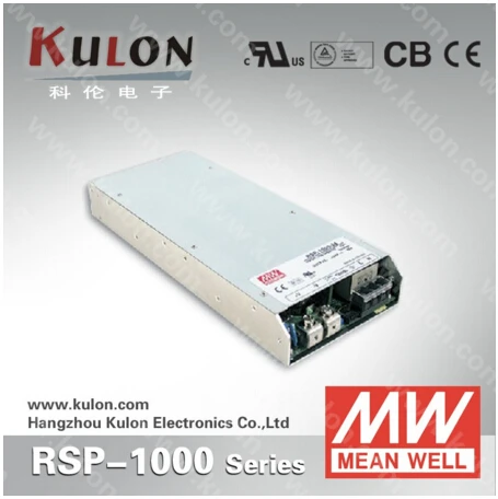 

Низкий профиль 1000W 21A 48V оригинальный Meanwell AC/DC Питание RSP-1000-48 с функцией PFC 5 лет гарантии