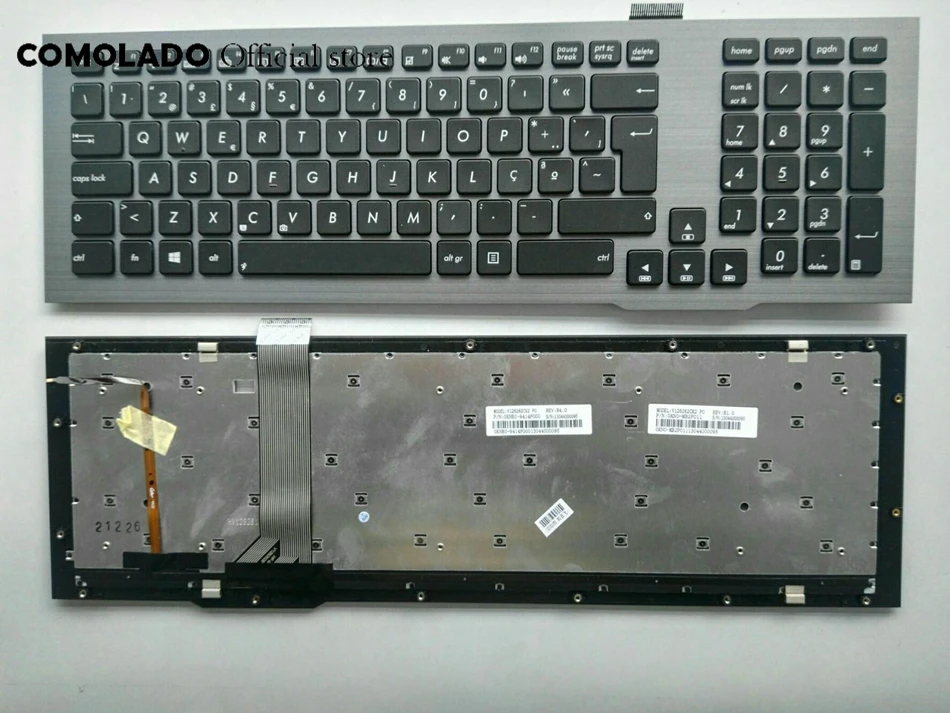 Новый PO португальский клавиатура с подсветкой для Asus G75 G75VW G75VX G75VM подсветка
