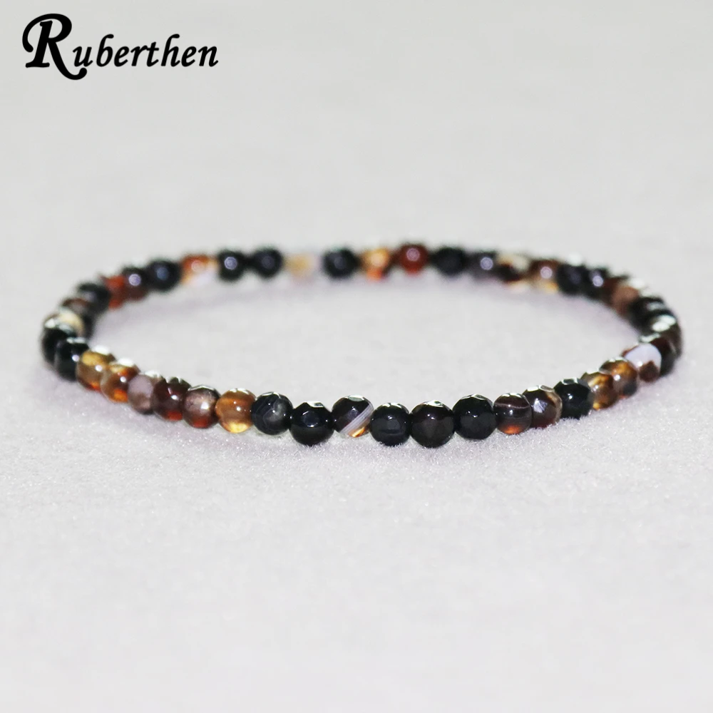 Ruberthen новый дизайнерский браслет для йоги 4 мм из кофейных агатов мини с