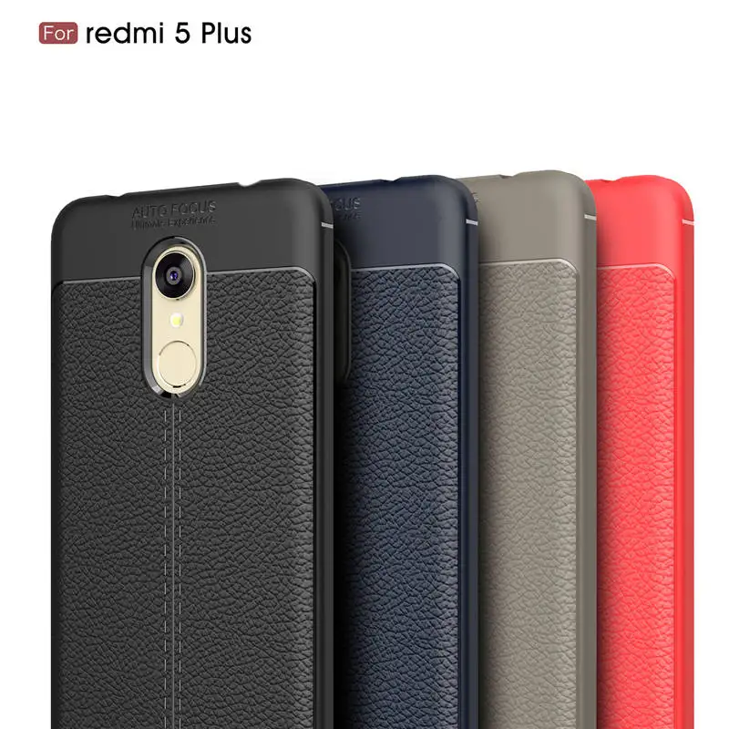 For Xiaomi Redmi 5 Plus Case PU Leather Phone Redmi5 5Plus Cover Silicone Back |