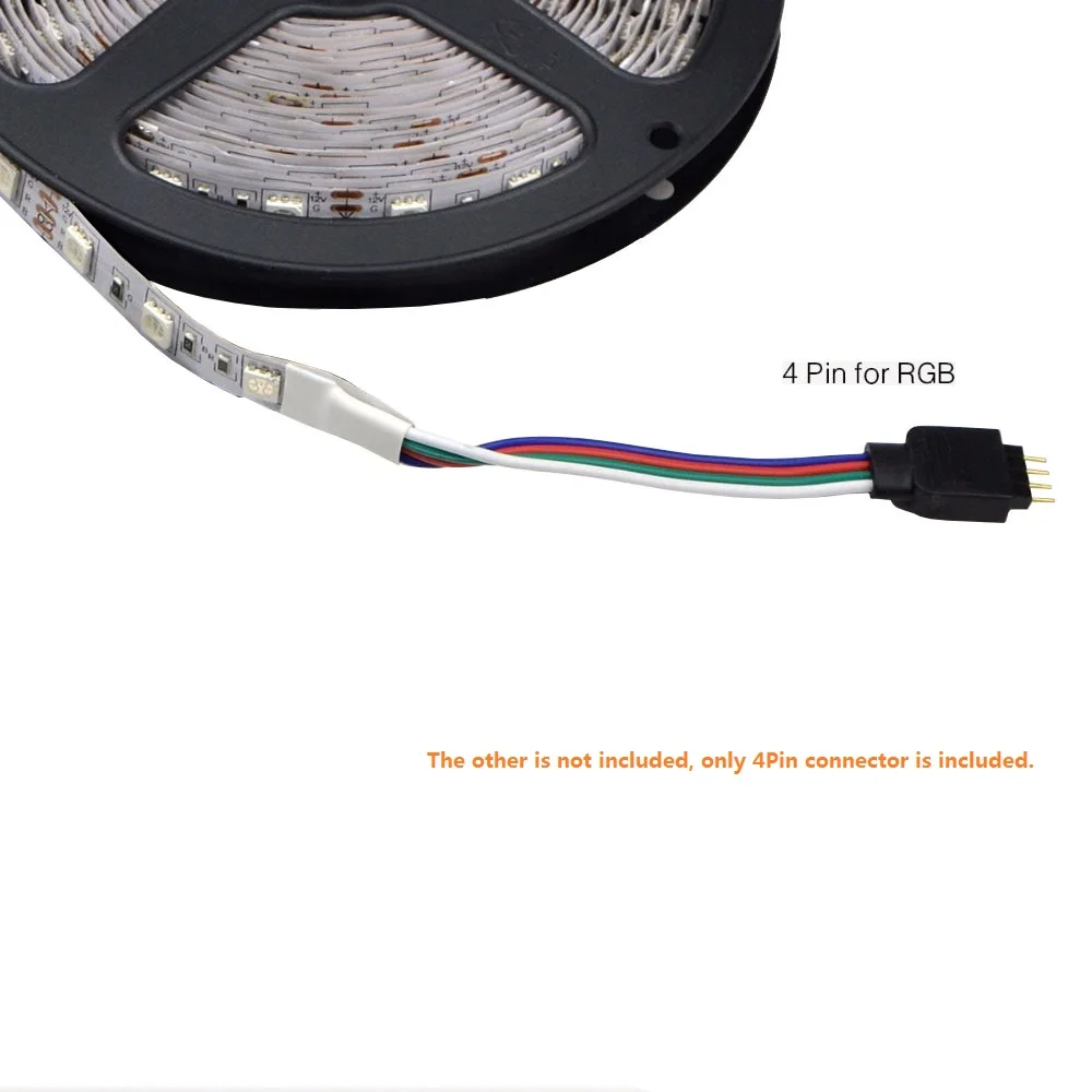 10 шт/4 шт 4 Pin/5 Pin коннектор RGBW адаптер штырь мужской тип двойной для RGB 5050 3528