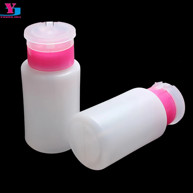 

12pcs Wholesale Pink Nail Art Pump Dispenser 150ml UV GEL Polish Remover Cleaner Empty Refillable Bottle Makeup Free Shipping