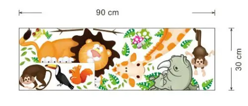 

Cute Animals Giraffe Monkey Lion Removable Wall Sticker Decals for Kids Nursery Baby Decor caeab Wall Stickers