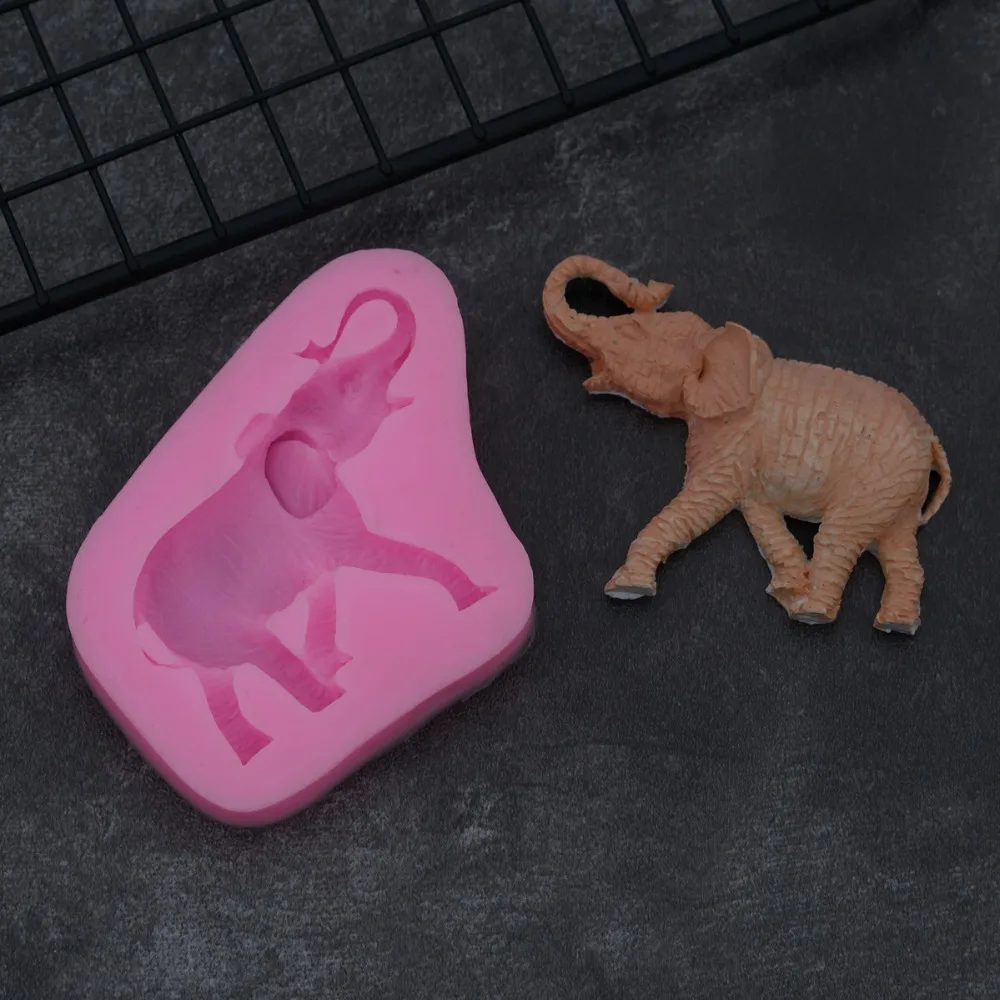 Мультяшные 3D Животные Слон силиконовая форма для поделок искусственное