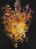 amber hand blown glass chandelier murano glass crystal light antique art decoration chandelier lamps cheap