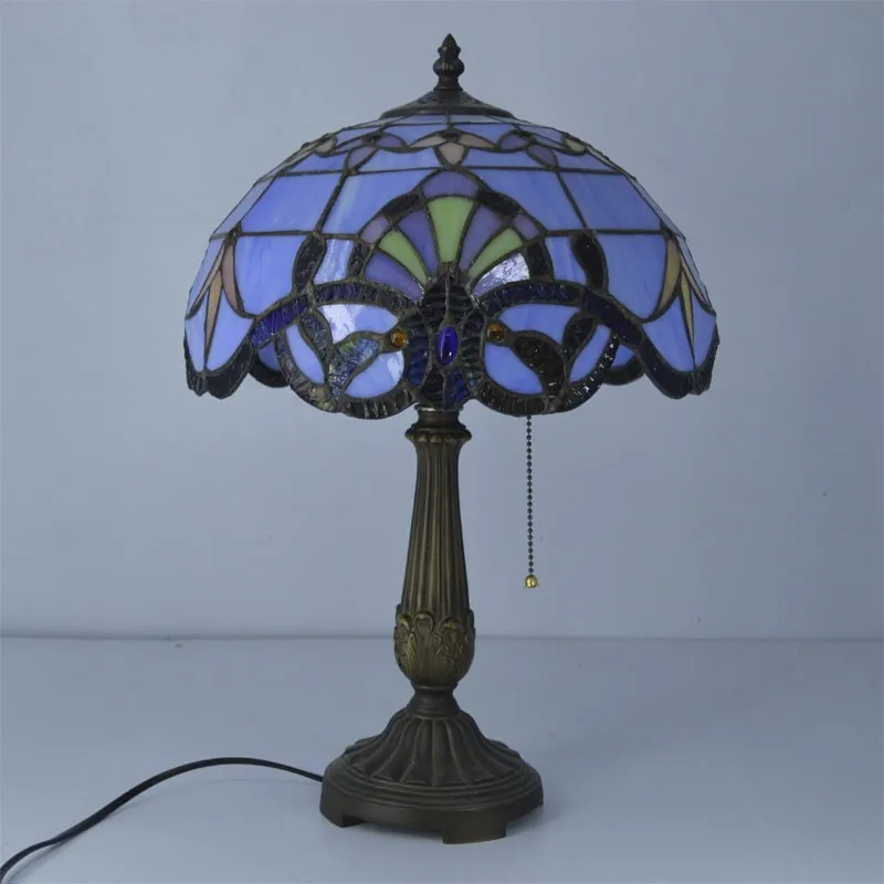 12 Inch Tiffany Table Lamp Stained Glass European Baroque Classic for Living Room E27 110-240V | Освещение
