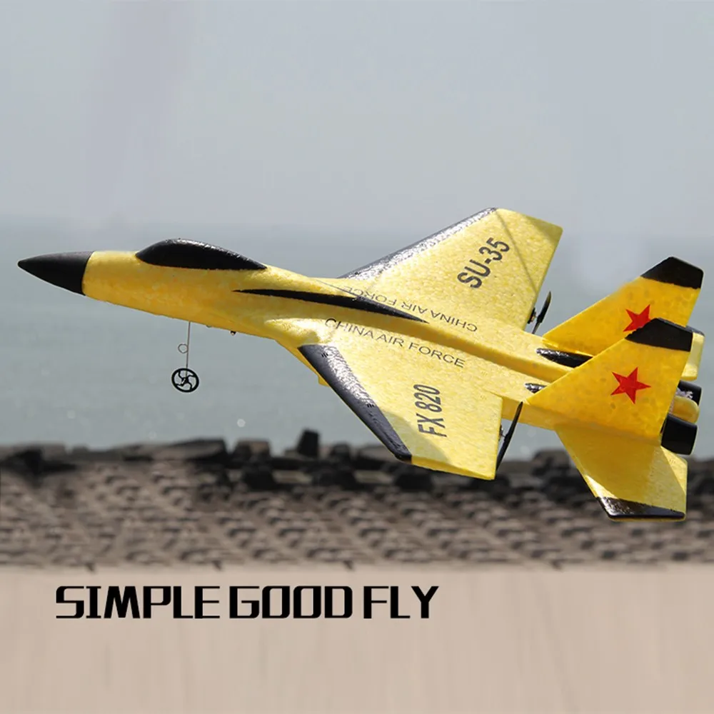 Yellow SU-35 радиоуправляемый самолет 2,4G Радиоуправляемый самолет Радиоуправляемый Самолет EPP пенопластовая электрическая уличная RTF радиоуправляемая модель квадрокоптера - Цвет: Yellow