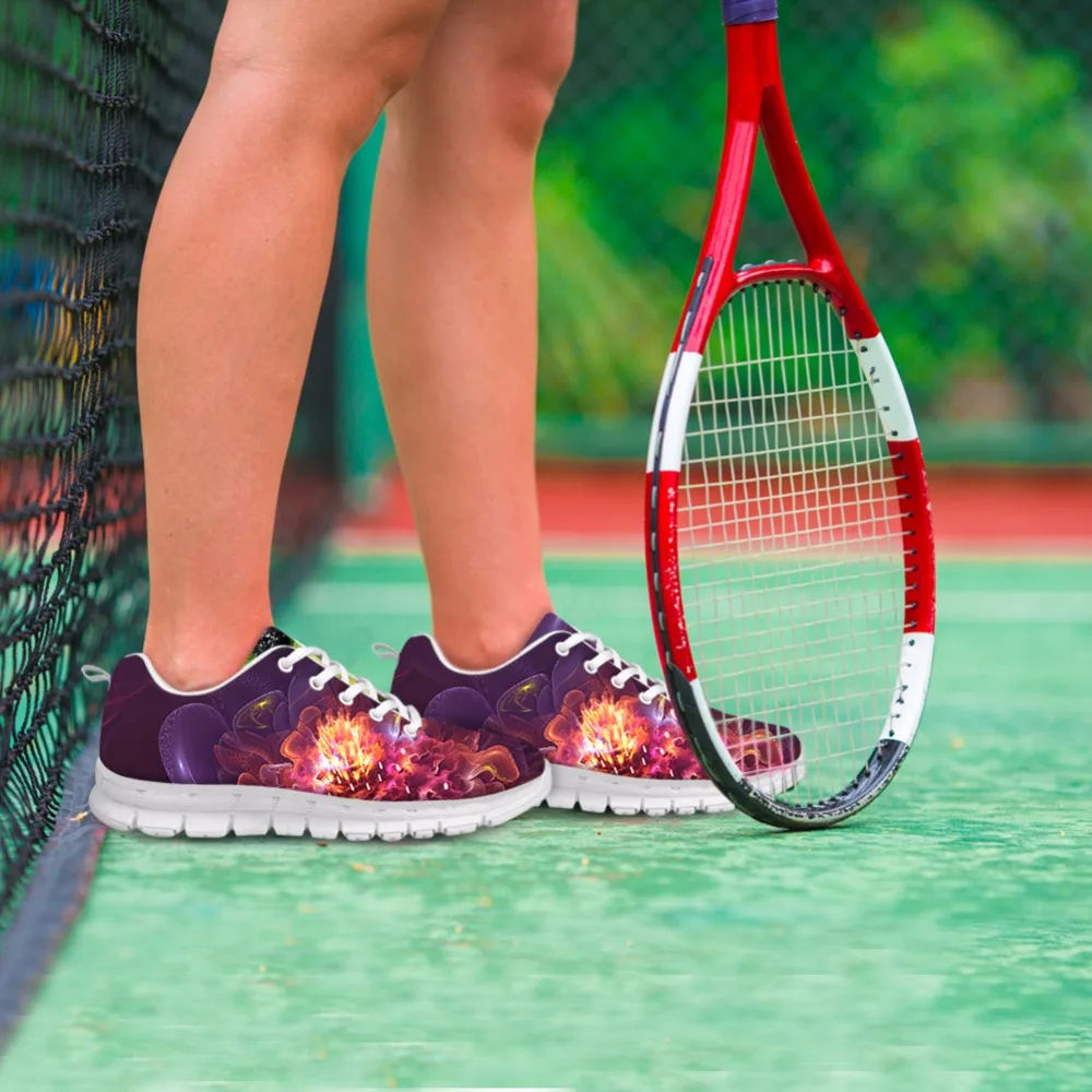 FORUDESIGNS/повседневная женская обувь с цветочным принтом дышащая на платформе для