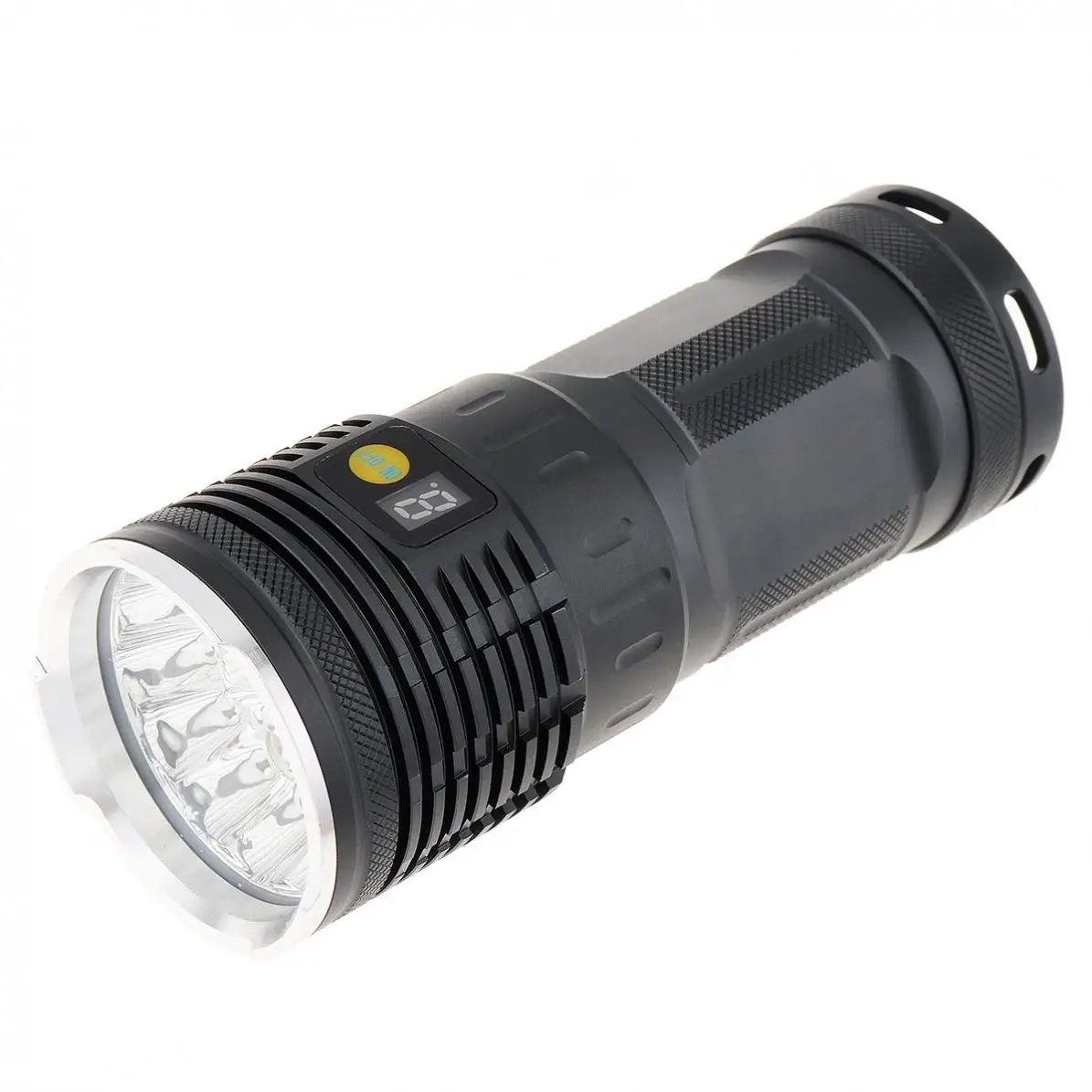 Online Linterna De Aleación De Aluminio Con 4 Modos De Luz Y Cable USB De CC + Bolsita, 15 XM-T6 LED, 8000 Lúmenes, Resistente Al Agua IP65