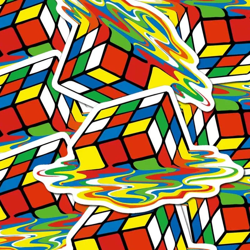 1 шт. 3D Творческий Magic Cube Стикеры для ноутбука скейтборд мотоцикл Чемодан