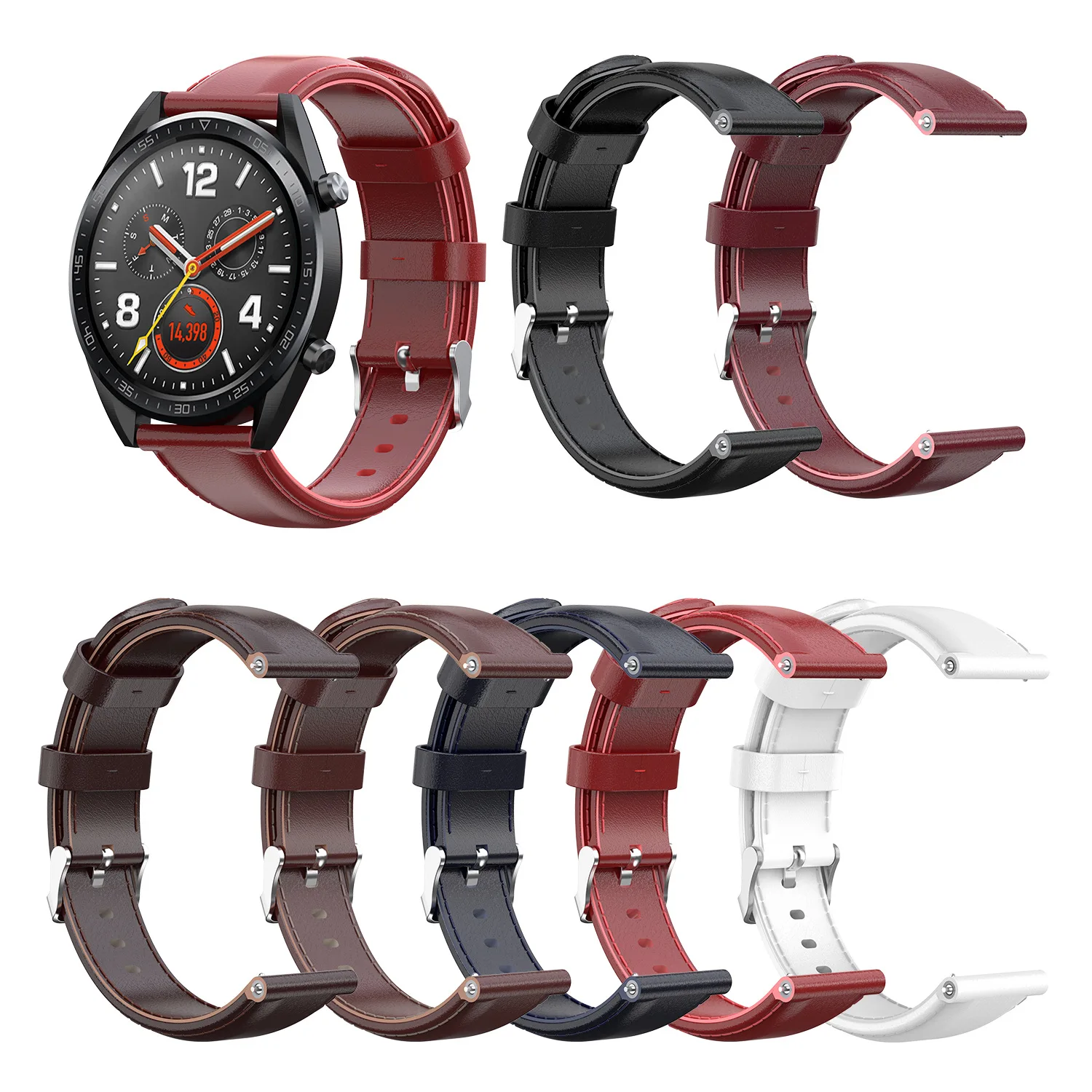 16/18/20/22/24 мм широкий браслет подходит для Samsung / Garmin Forerunner Huami/Huawei