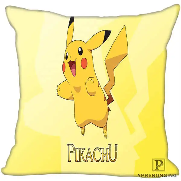 Square Pillowcases Декоративная Наволочка на заказ с изображением покемона Пикачу, квадратная Наволочка на молнии, 35X35,40x40,45x45 см(одна сторона), 180527-21-13 - Цвет: Square Pillowcases