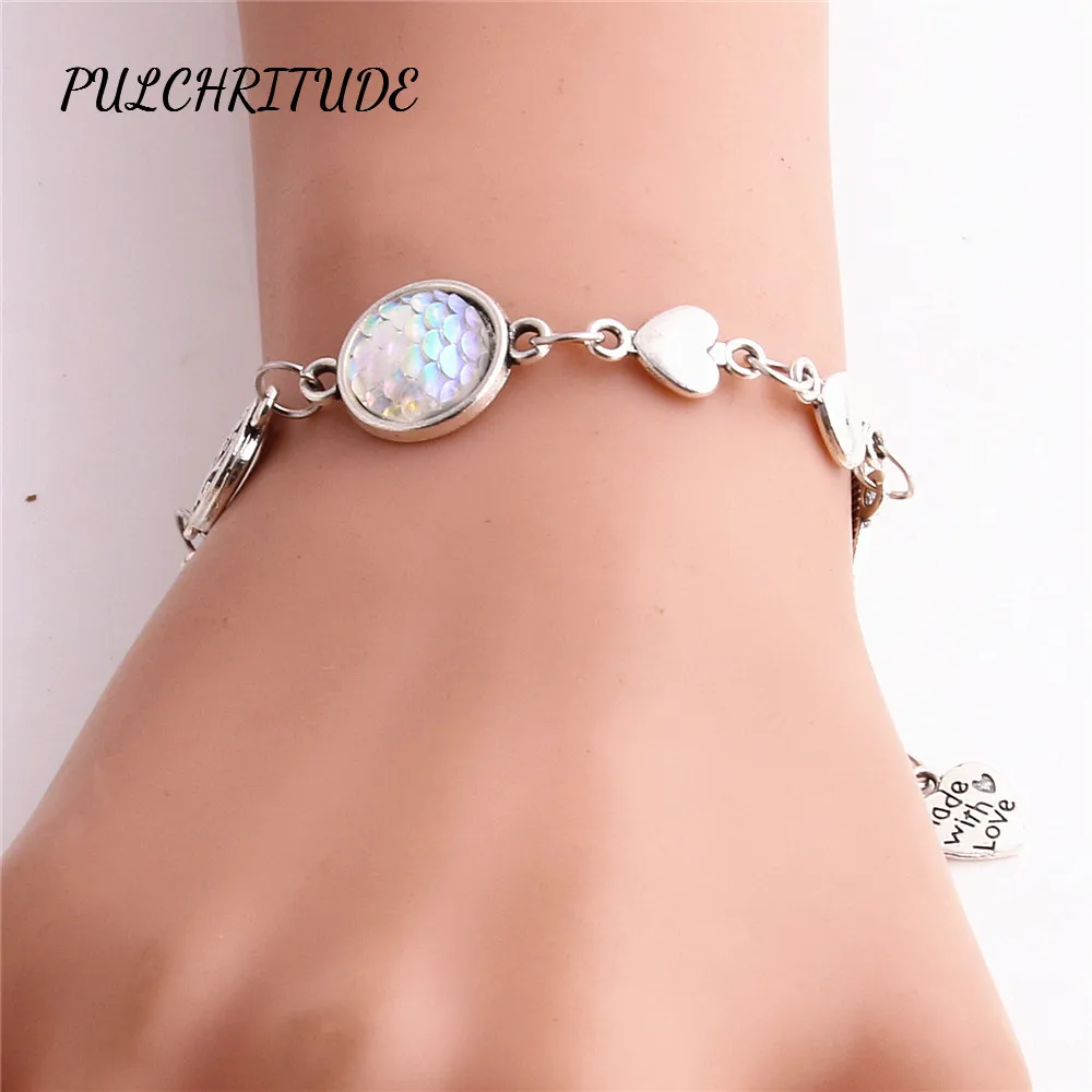 PULCHRITUDE металлический сплав Серебряный 3 шт рыбья чешуя Камея ручной работы