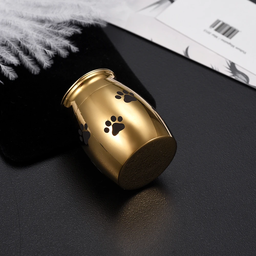 Pet Paw память Мини пепел урна Нержавеющая сталь кремационная Ювелирная для прах