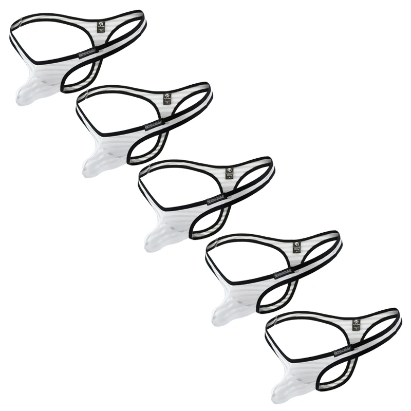 

5Pcs New Sexy T-back Mini Briefs Men Breathable Underwear Man Panties Gay Men Brief Bikini Dropshipping