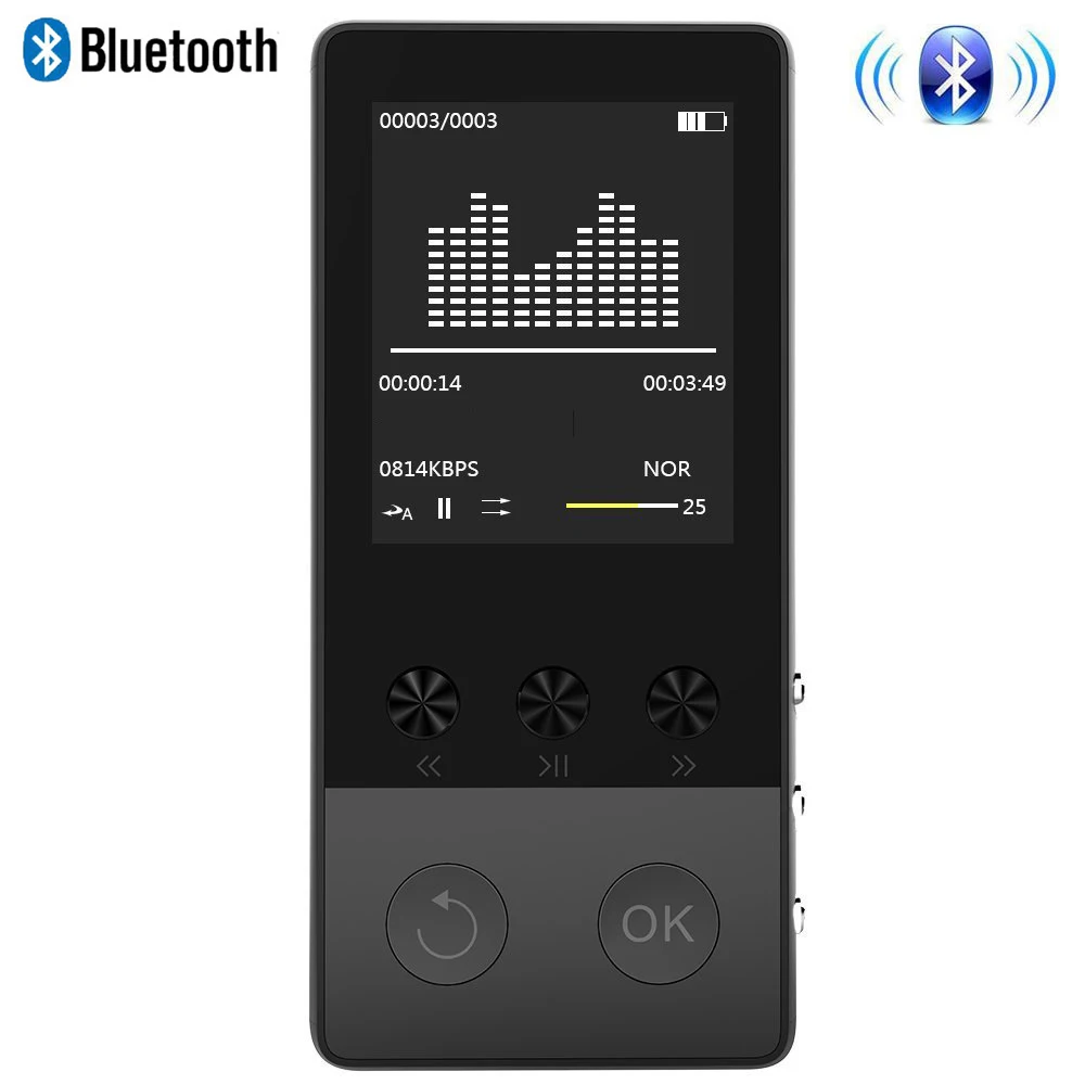 Высокое качество MP4 плеер Bluetooth 4 0 металлический спортивный с 8 Гб без потерь