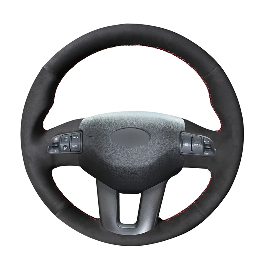Сшитая вручную черная замша ручной работы для Kia Sportage 3 2011 2012 2013 2014 2015 Ceed Cee ɽ 2010 |