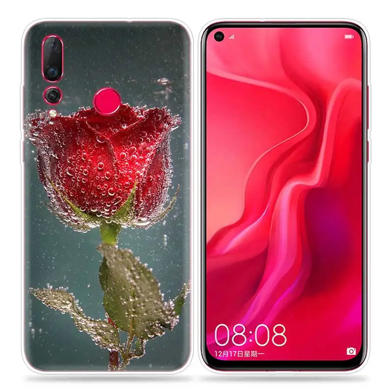 02 Мягкий чехол из ТПУ с принтом красной розы для huawei Honor 10i 8S 8A 8C 8X10 9 Y9 Y7 Y6 Y5 Play Lite силиконовый чехол Fundas - Цвет: 02