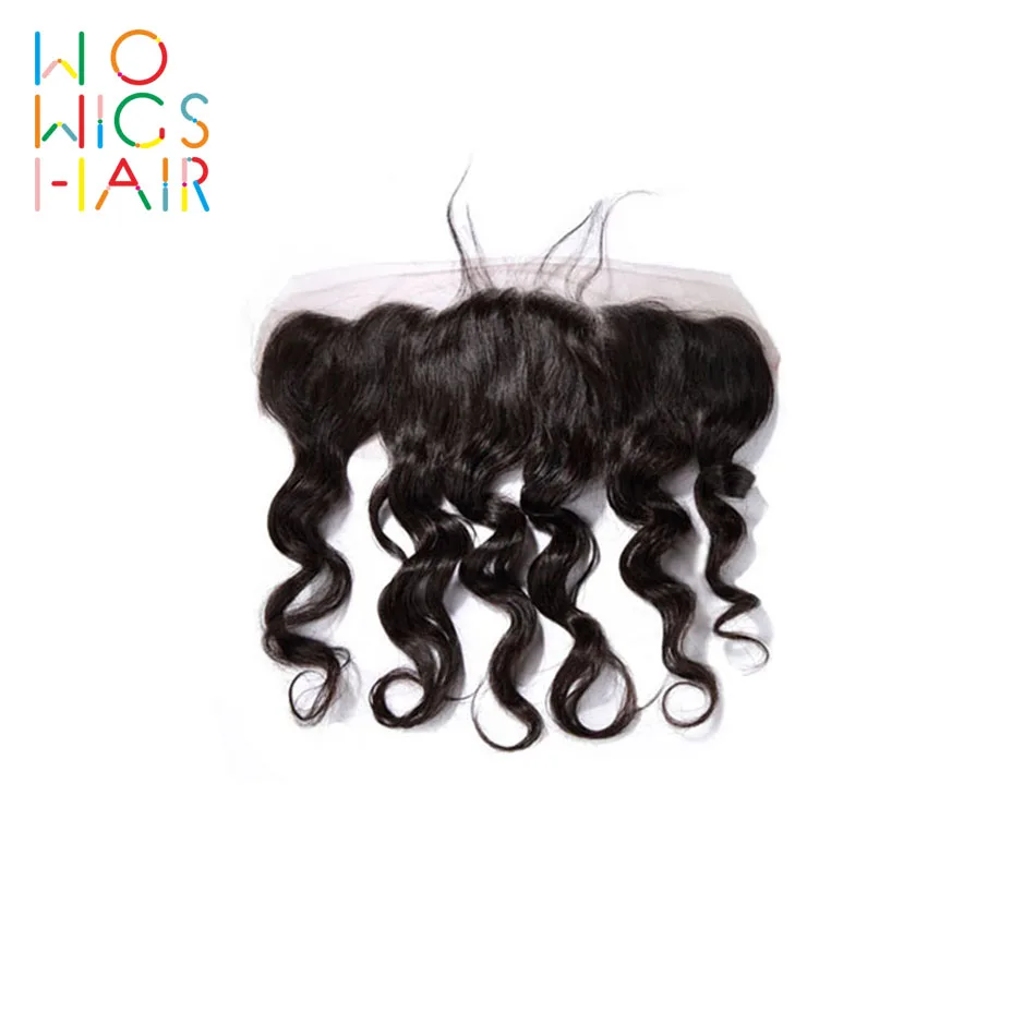 WoWigs Hair Loose Wave Lace Front Remy естественного цвета 100% человеческие волосы бесплатная