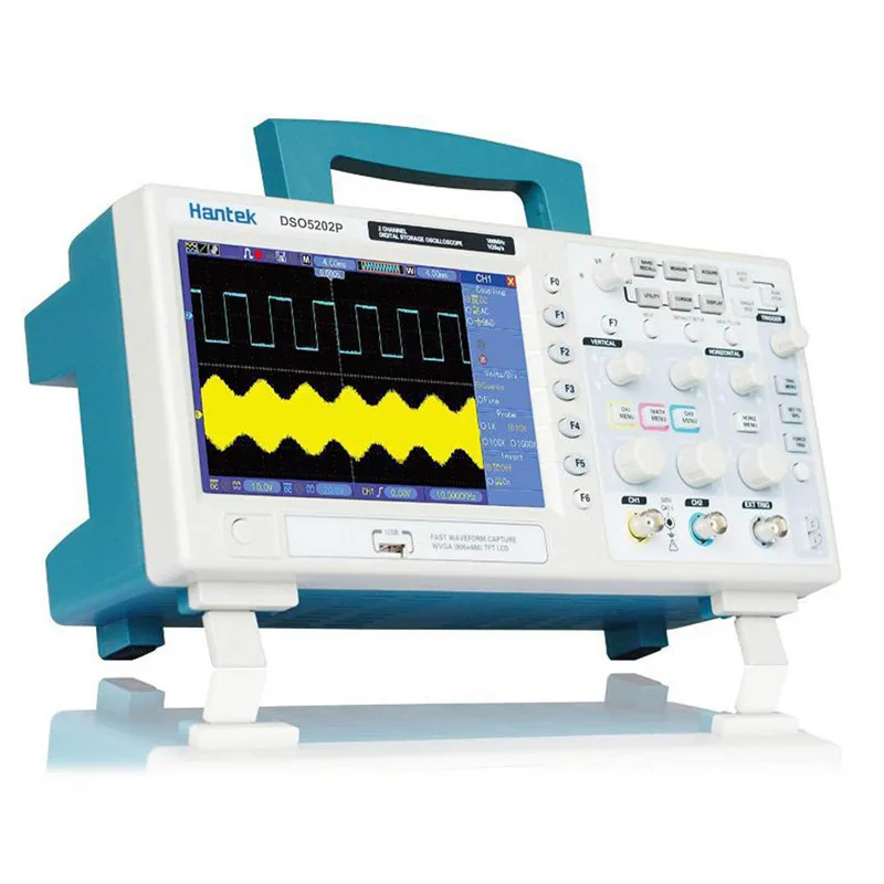 Hantek DSO5202P цифровой осциллограф 200 МГц 2 канала 1GSa/s ЖК запись Длина 40K USB