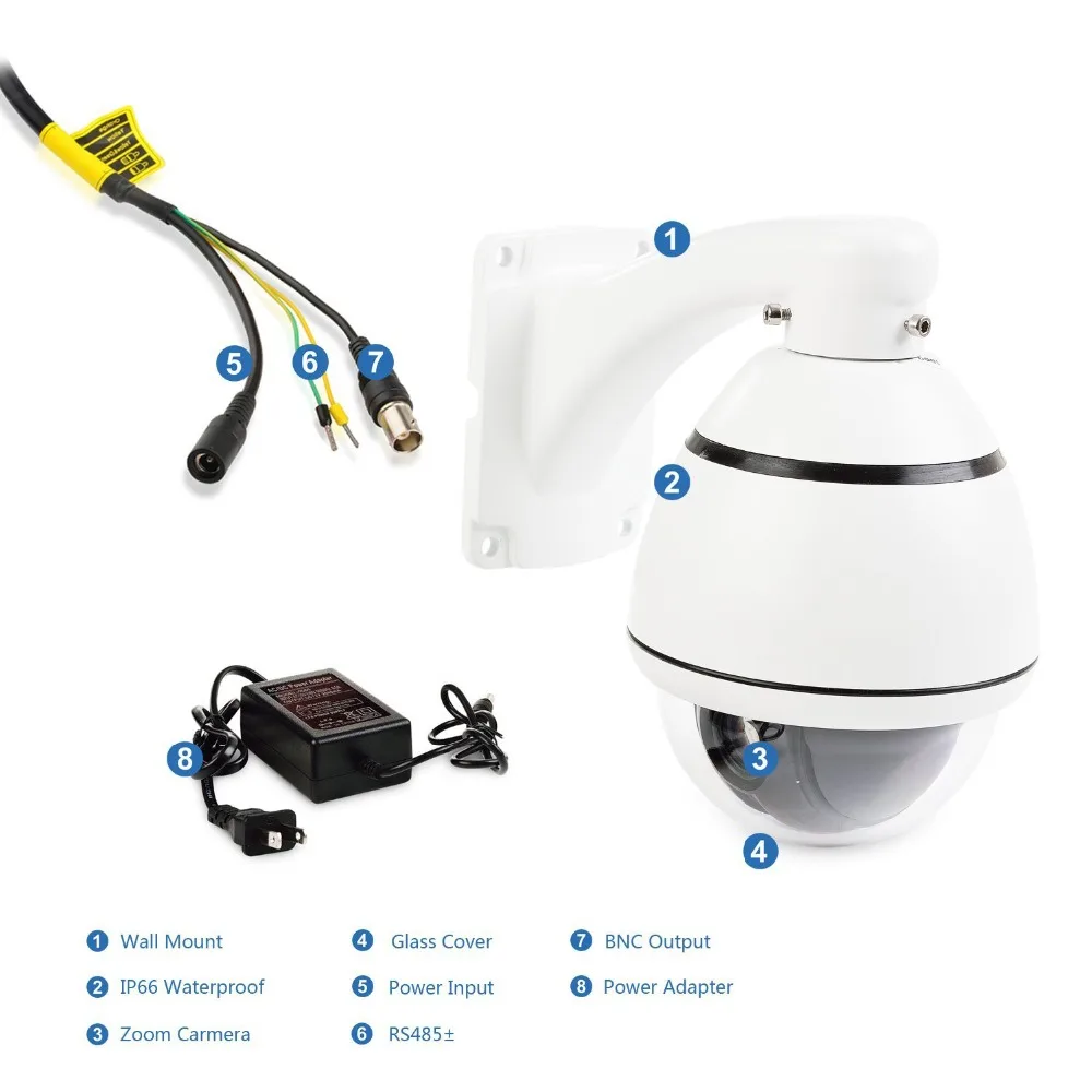 HD 2.0MP 1080P наружная Водонепроницаемая AHD PTZ камера наблюдения 10X оптический зум