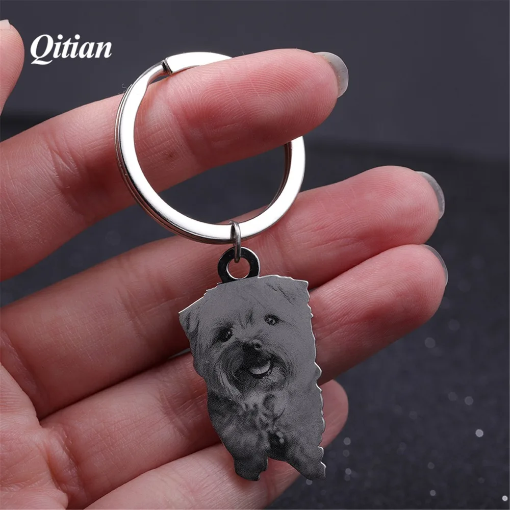 Брелок для ключей Qitian персонализированный брелок из нержавеющей стали с