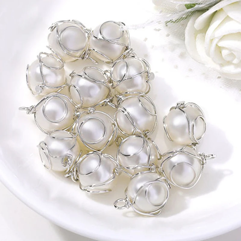 1 Pair Elegant Silver Gold Simulated Pearl Pendant Connectors Charm DIY Jewelry Accessories Findings Supplies For | Дом и сад