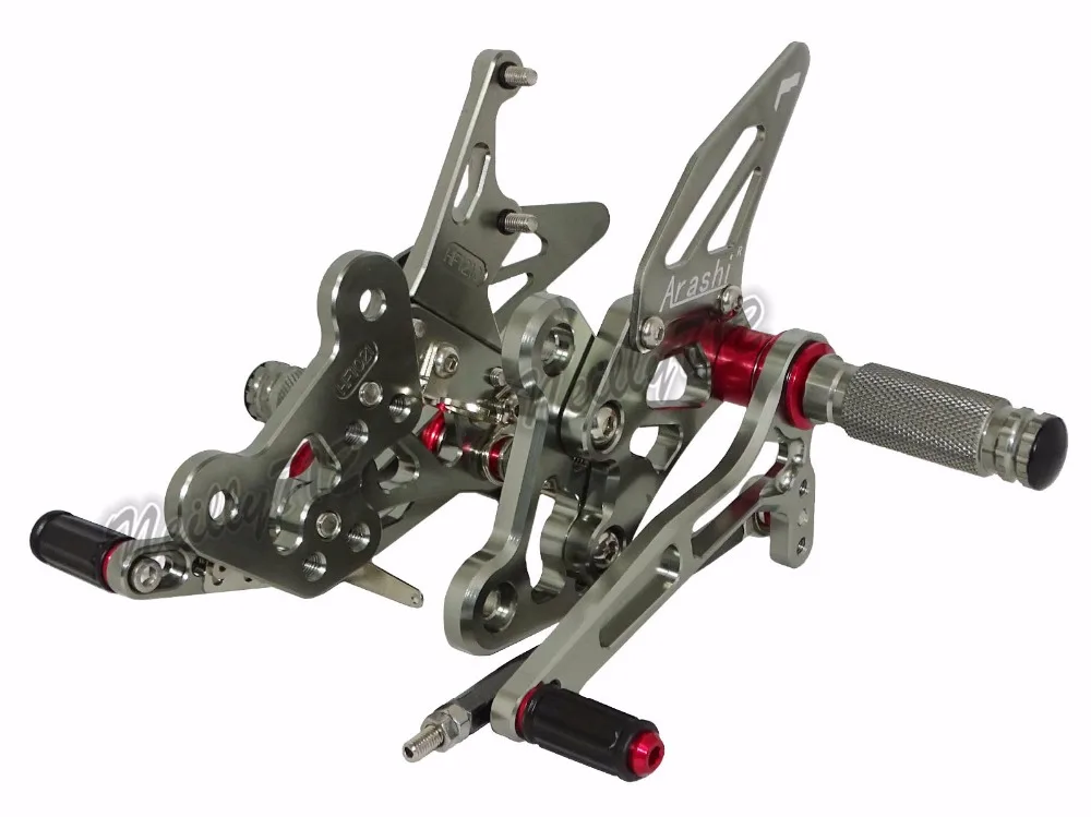 

waase Motorcycle CNC Aluminum Racing Rearset Rear Sets Footrests Foot Rest Pegs For Suzuki GSR750 2011 2012 2013 2014 2015 2016