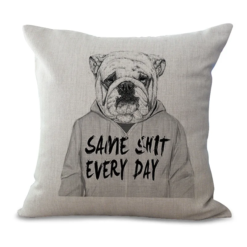 2018 Вуху животных битник Тигр белье хлопок Чехлы Личность Пользовательские Кофе