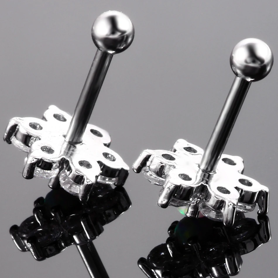 1 шт. поддельные серьги для пирсинга ушной хрящ каффы с опалом и кристаллом|body