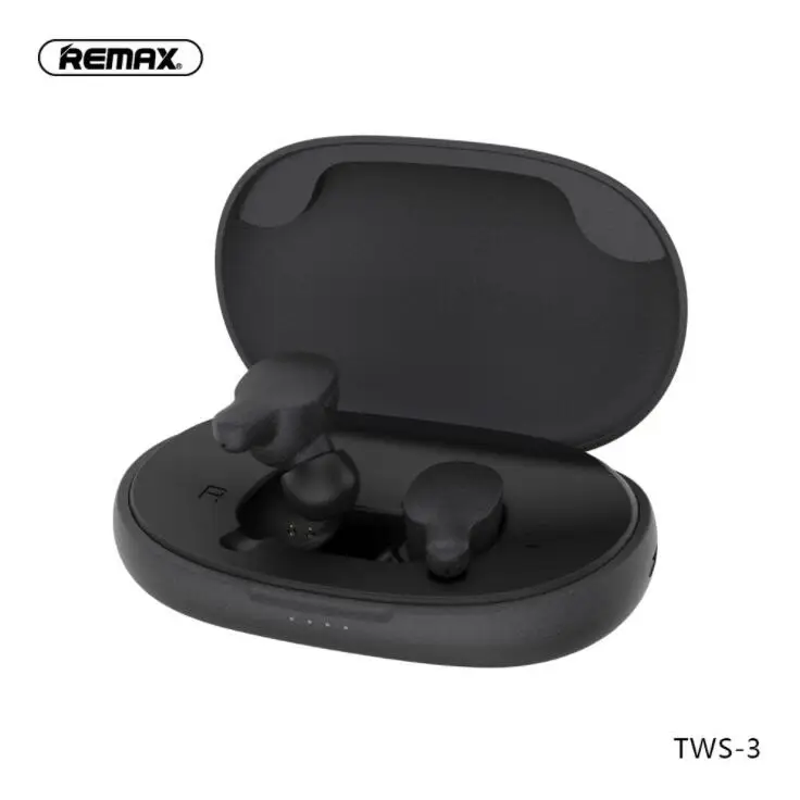 Remax TWS-3 Wireless Headset Bluetooth Earpieces Earbuds Twins Earphone with Charging Box Earphones 2000mAh Power Bank for Phone |